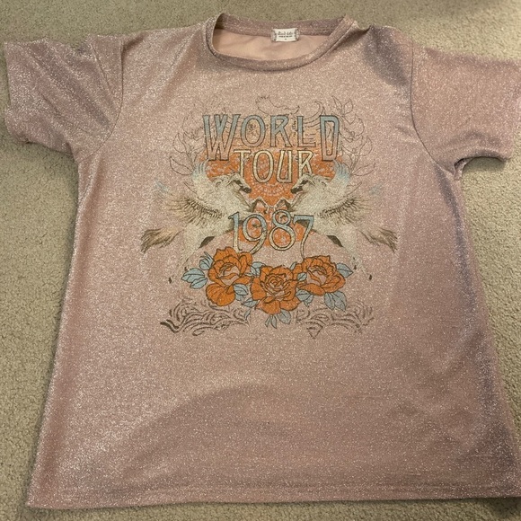 Altar'd State Tops - Altar’d state no shed glitter tee